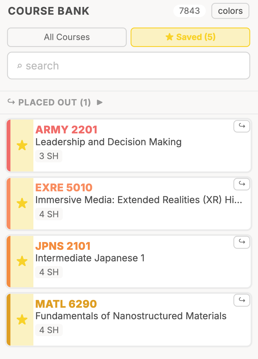 Course starring